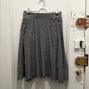 Black and white striped Anthropologie skirt